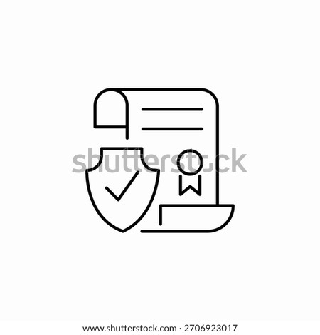 certified document protection icon sign vector