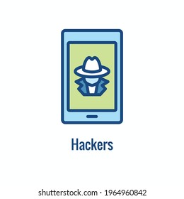 Icono de hackeo ético certificado que muestra seguridad e ideas de hackeo