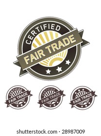 Certified Fair Trade Good And Food Label Sticker For Use On Product Packaging, Print Materials, Websites And In Advertising And Promotion