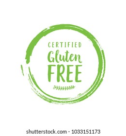 Certified gluten free lettering with twig