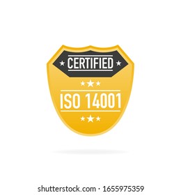 Certified gold seal isolated on white background. Vector illustration.
