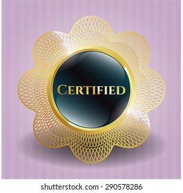 Certified gold shiny badge