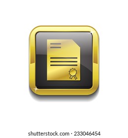 Certified Gold Vector Icon Button