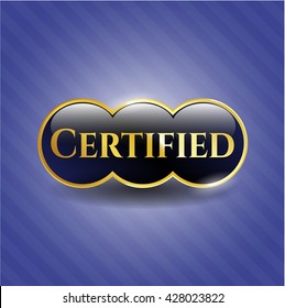 Certified golden emblem