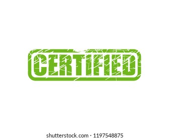 Certified green stamp - Shutterstock ID 1197548875