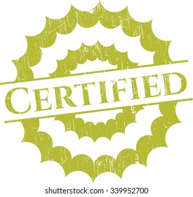 Certified grunge stamp