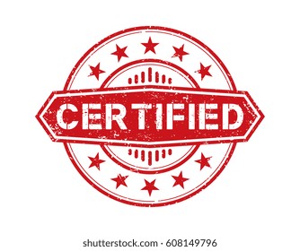 certified. grunge stamp label