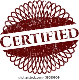 Certified grunge style stamp