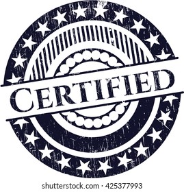 Certified grunge style stamp