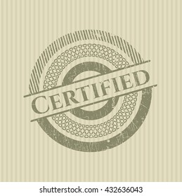Certified grunge style stamp