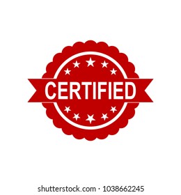 Certified Icon. Approved certified icon. Certified seal