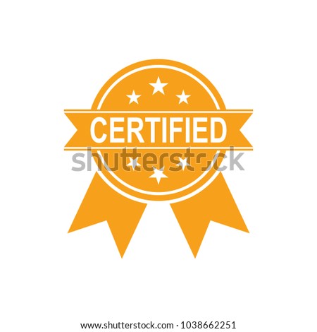 Certified Icon. Approved certified icon. Certified seal