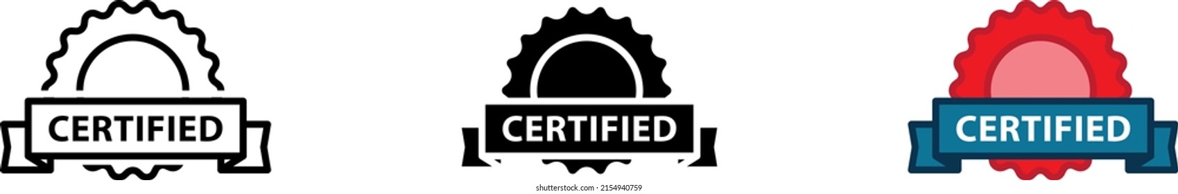 Certified icon , vector illustration