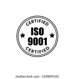 Certified iso 9001 label - sticker,emblem