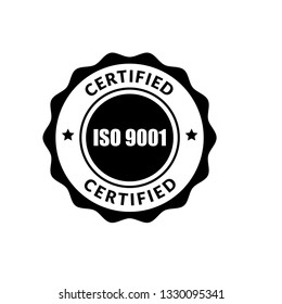 Certified iso 9001 label - sticker,emblem