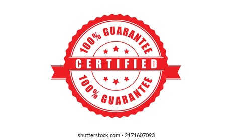 Certified Label Is Sale Badge, Seal Or Stamp You Can Say For Sales. It Is Symbol Of Certification. Sticker Is Round Shape Design And Effective In Business. Vector Icon Is The Emblem Of Guarantee. 