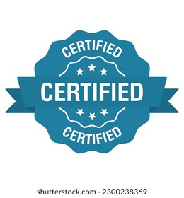 Certified label or stamp. Vector illustration