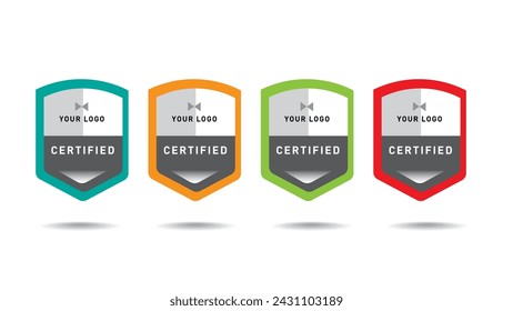 Certified logo badge vector illustration 