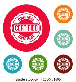 Certified logo. Simple illustration of certified vector logo for web