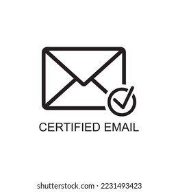 icono de correo certificado , icono de confianza