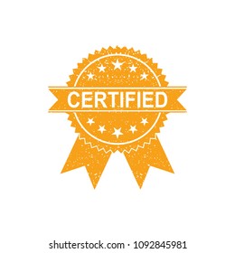 Certified Medal Icon Approved Certified Icon Stock Vector (Royalty Free ...