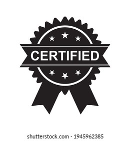 Certified medal icon vector illustration sign