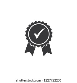 certified medal on isolated white background