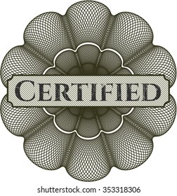 Certified money style rosette