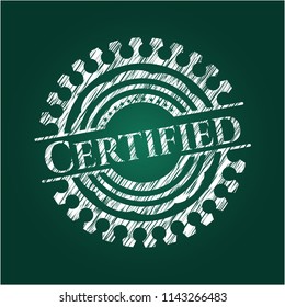 Certified on chalkboard