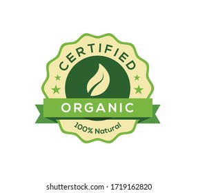 Certified Organic 100% Natural Badge 