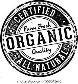 Certified Organic Food Product Label