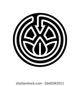zertifizierte organische Glyphe Icon Vektor. zertifiziertes Bio-Zeichen. einzelne Symbolgrafik