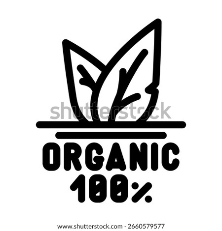 certified organic line icon vector. certified organic sign. isolated contour symbol black illustration