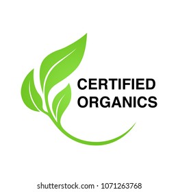 Certified Organics vector logo design.