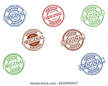Certificado Original Grunge Stamp Collection, Distintivos de Produto Autênticos