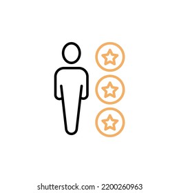 Certified person  line icon. Simple element illustration. Certified person concept outline symbol design.