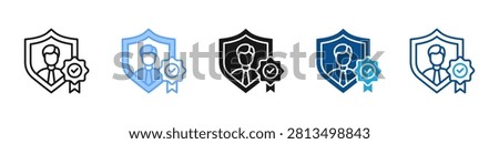 Certified Professional web icon with multiple style collection