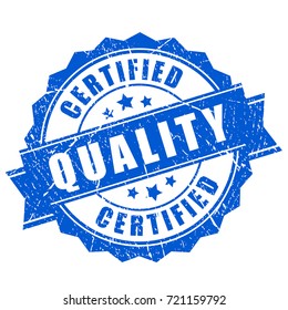 Certified quality vector stamp isolated on white background