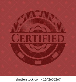 Certified realistic red emblem