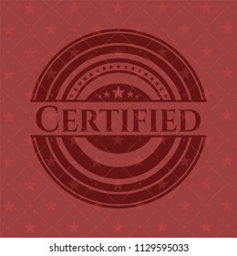 Certified red emblem