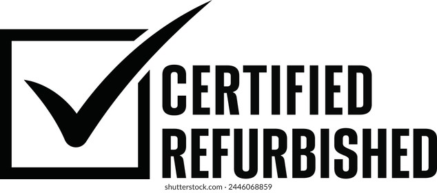 certified refurbished icon for packaging and online promotion
