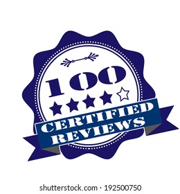 certified reviews grunge stamp with on vector illustration