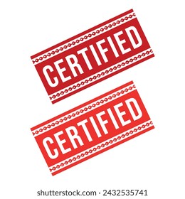Certified Rubber stamp Design vector, illustration