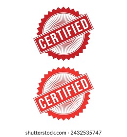 Vector de diseño de sello de goma certificado, ilustración