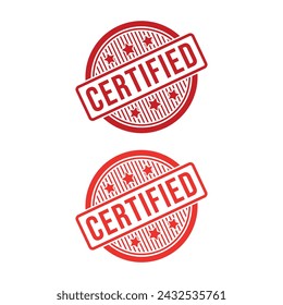 Certified Rubber stamp Design vector, illustration