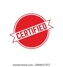 Diseño de sello de goma certificado. ILUSTRACIÓN VECTORIAL. 