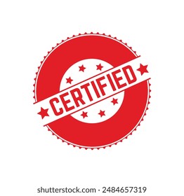 certified Rubber stamp design. VECTOR ILLUSTRATION. 