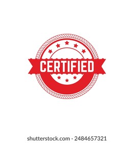 certified Rubber stamp design. VECTOR ILLUSTRATION. 