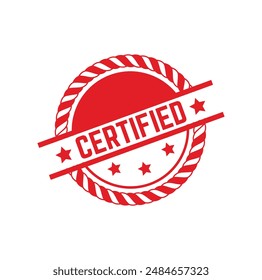 Diseño de sello de goma certificado. ILUSTRACIÓN VECTORIAL. 