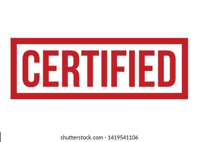 Certified Rubber Stamp. Red Certified Stamp Seal – Vector